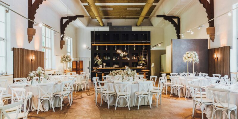 Wedding reception setting