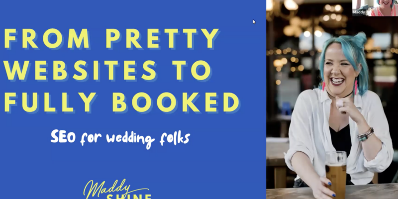 Maddy Shine SEO Webinar for UK Wedding Association